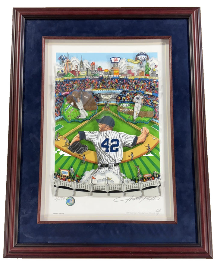 Mariano Rivera Ny Yankees Fazzino Signed 3D Framed Art Yankee Stadium 3/15 TP