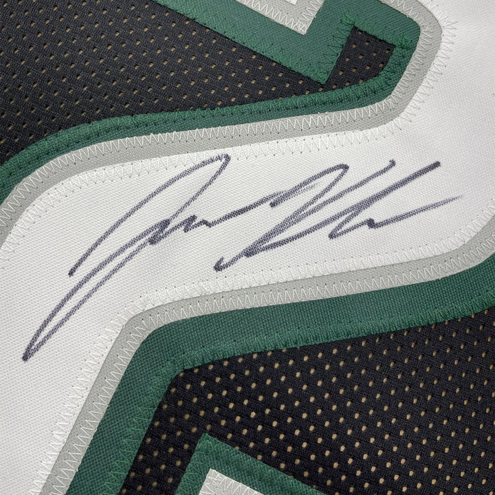FRAMED Signed JASON KELCE 35x39 Philadelphia Black Jersey PSA COA