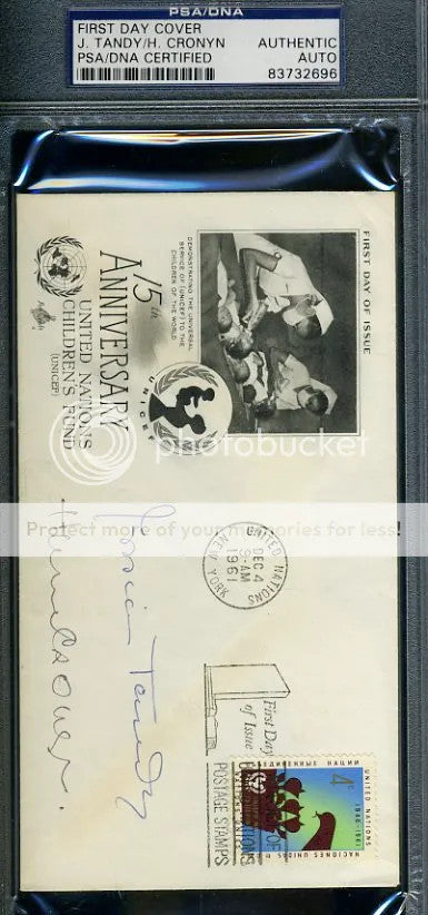 Jessica Tandy Hugh Cronyn Psa/dna Certified Signed Fdc Authenticated Autograph