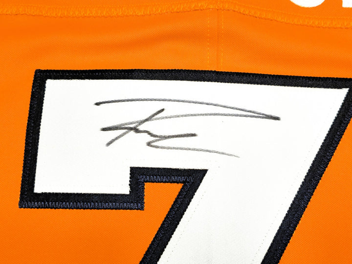 Denver Broncos Russell Wilson Signed Orange Nike Limited Jersey Size L Fanatics