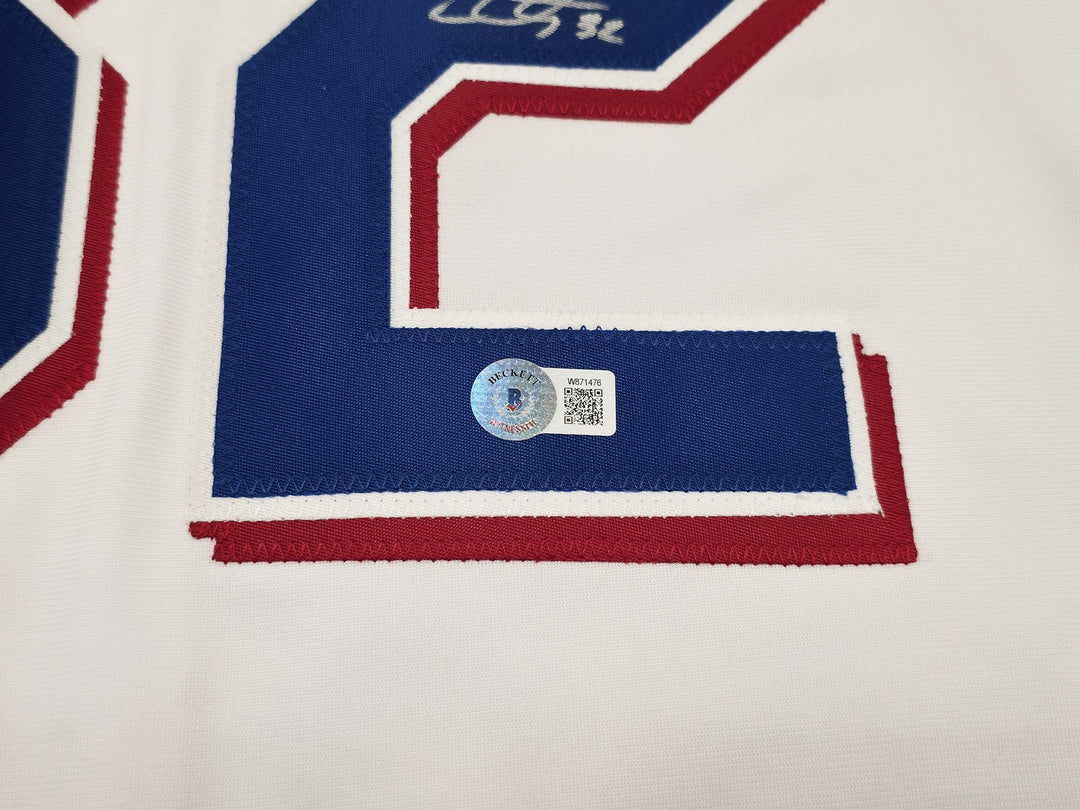 Texas Rangers Evan Carter Signed White Jersey Beckett Witness