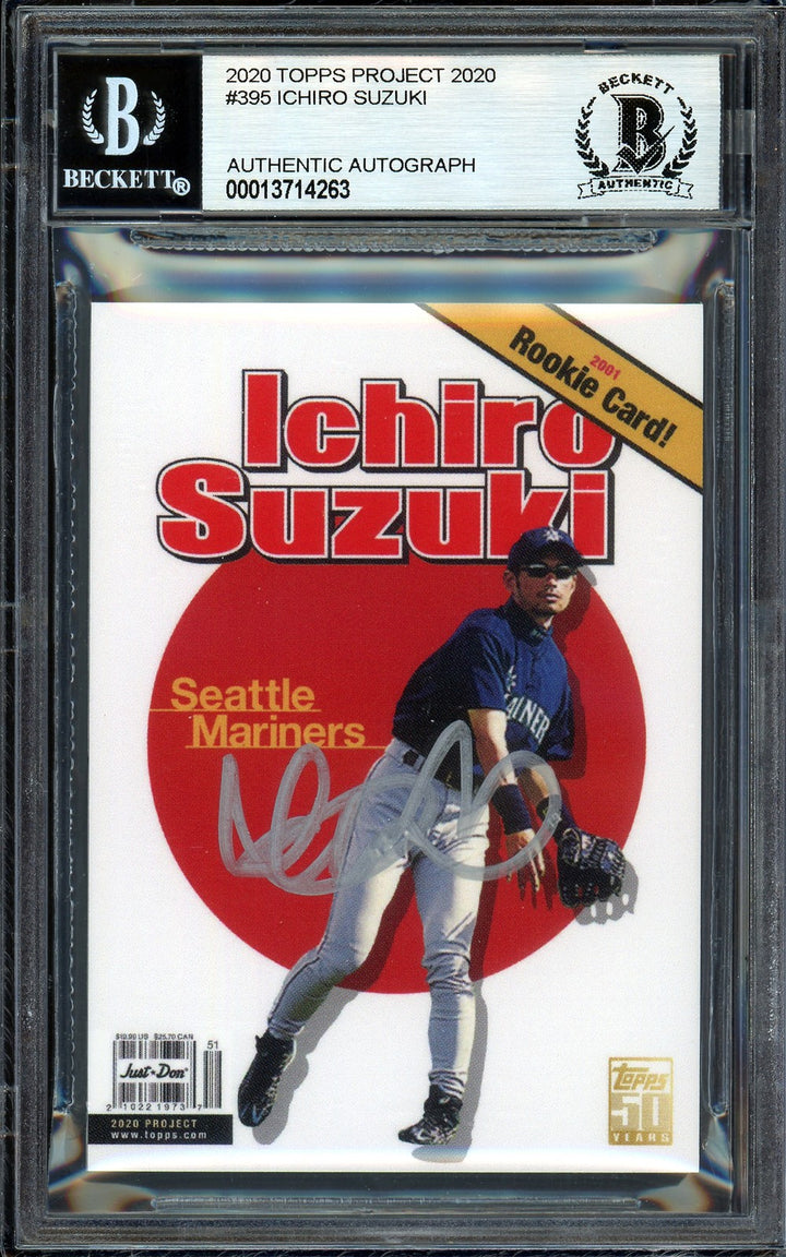 Ichiro Suzuki Auto Signed Topps Project 2020 Don C Card 395 Silver #4/10 Beckett