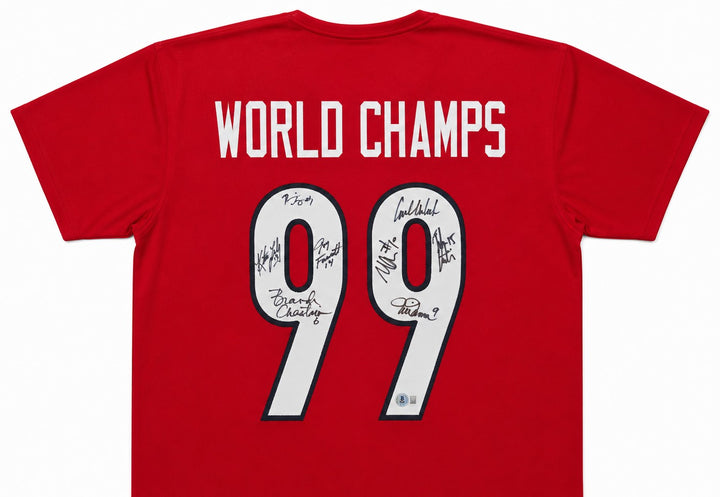 Team USA 1999 Women's World Cup Champions Signed Black Jersey With 8 Sigs Hamm
