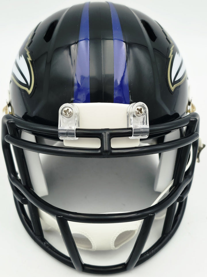 Derrick Henry Signed Baltimore Ravens Black Speed Mini Helmet Beckett Witness