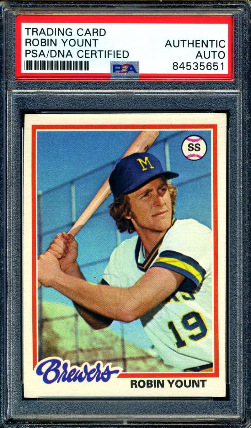 Robin Yount PSA DNA Cert Signed 1978 Topps Autograph
