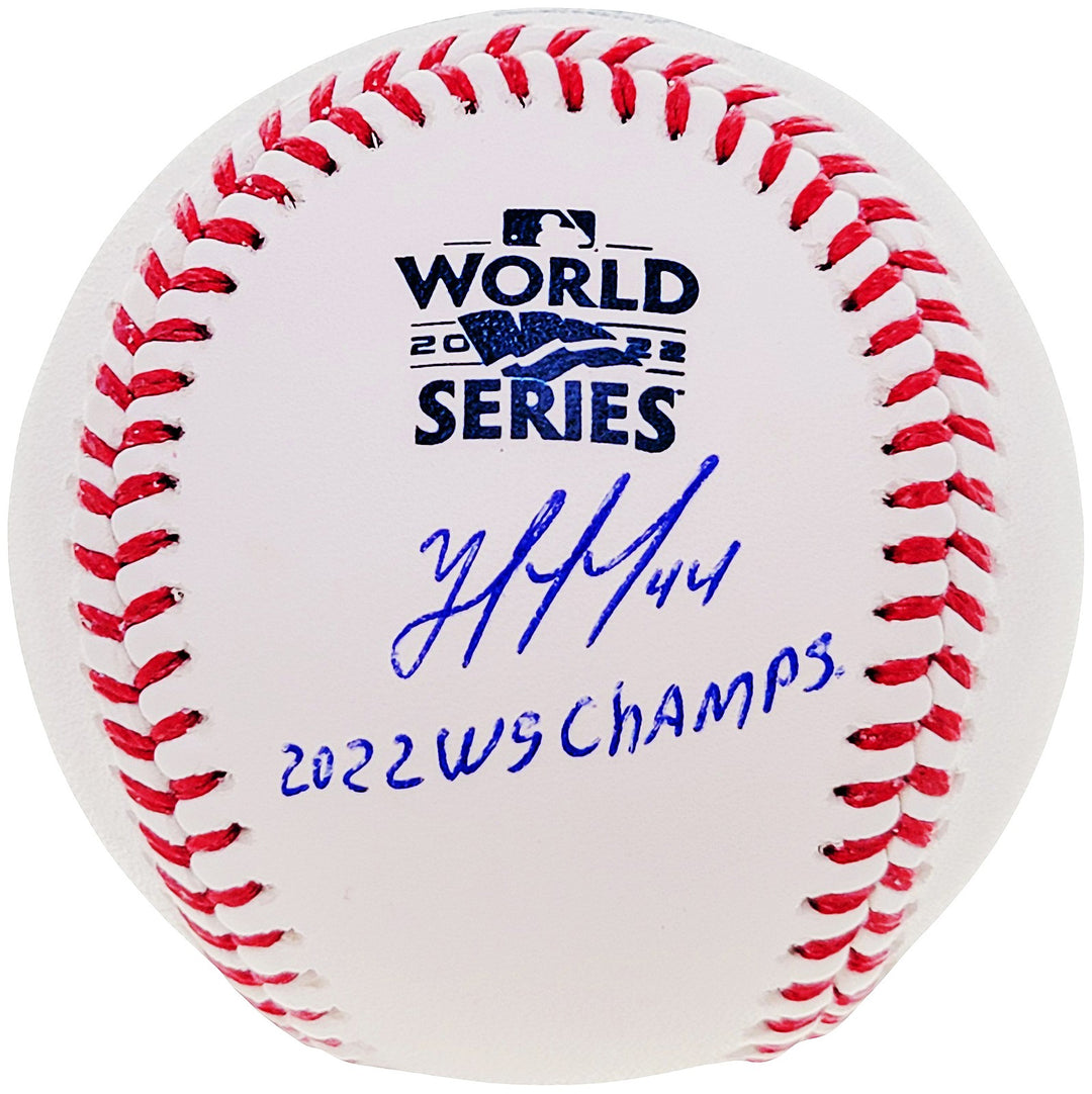 Yordan Alvarez Auto Official 2022 WS MLB Baseball Astros 2022 WS Champs Beckett