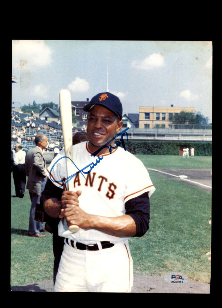Willie Mays PSA DNA Signed 8x10 Photo Autograph Giants