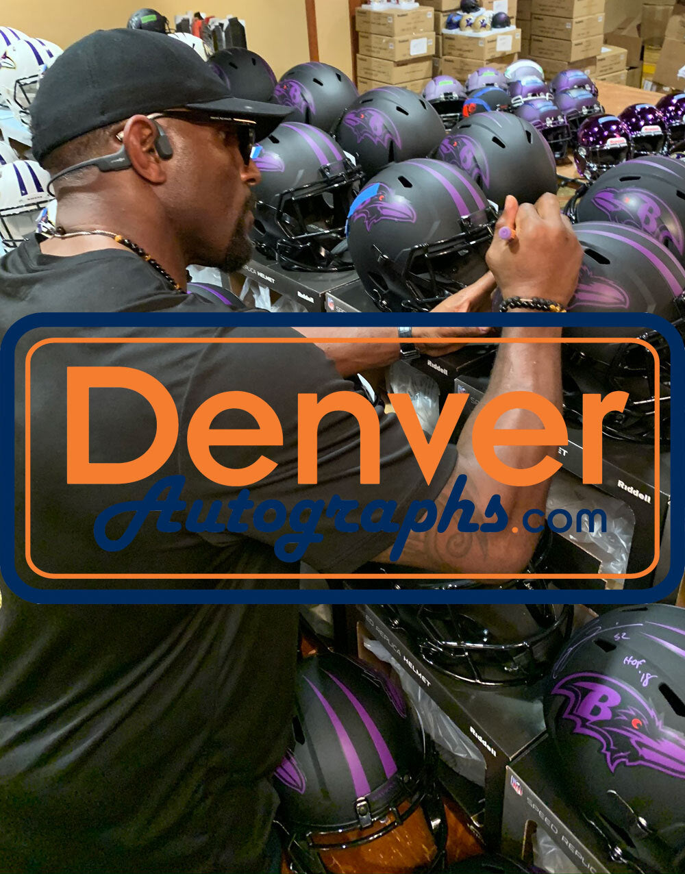 Ray Lewis Autographed/Signed Baltimore Ravens F/S Eclipse Helmet BAS 28509