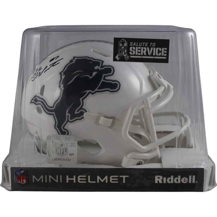 Sam LaPorta Autographed/Signed Detroit Lions 24 STS Mini Helmet Beckett 49657