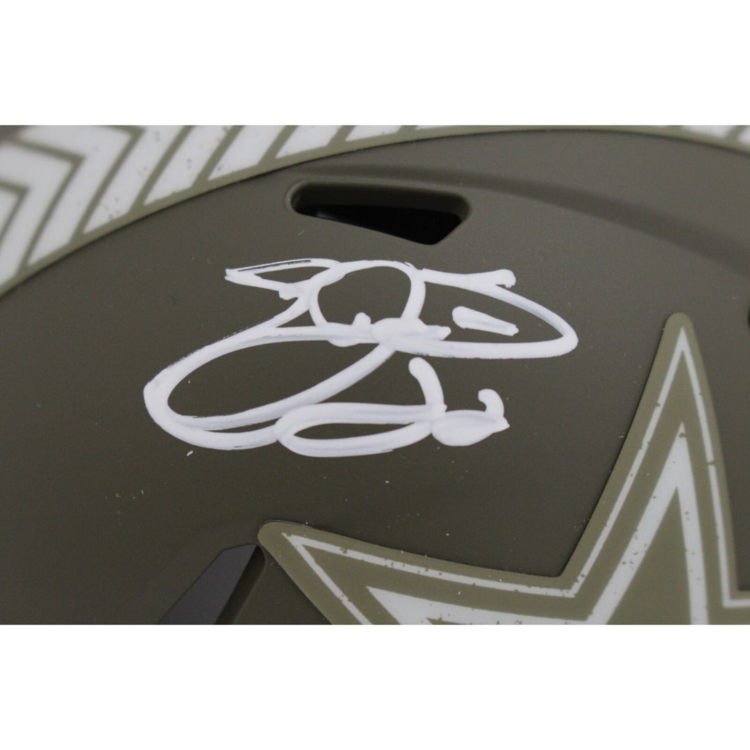 Emmitt Smith Autographed Dallas Cowboys 22 Salute Mini Helmet Beckett 39817