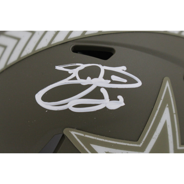 Emmitt Smith Autographed Dallas Cowboys 22 Salute Mini Helmet Beckett 39817