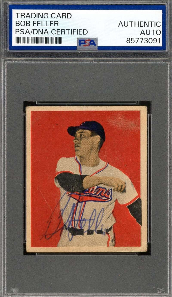 Bob Feller PSA DNA Vintage Signed 1949 Bowman Autograph