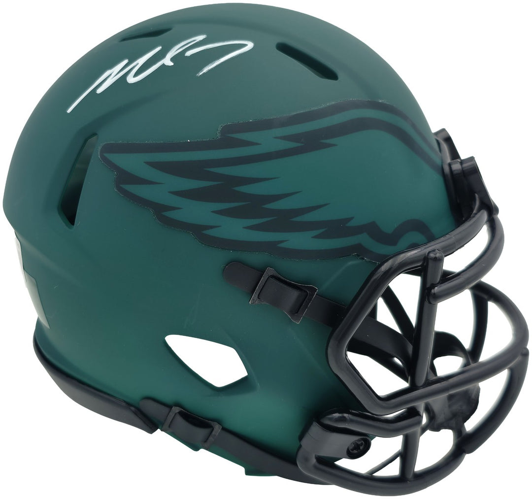 Michael Vick Signed Philadelphia Eagles Rave Green Speed Mini Helmet Beckett Wit