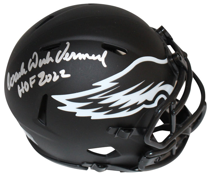 Dick Vermiel Signed Philadelphia Eagles Eclipse HOF Mini Beckett 40629