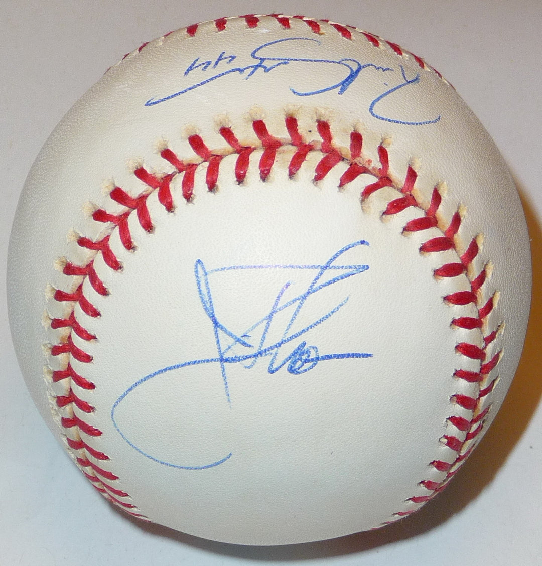 JIM THOME & RICHIE SEXSON DUAL SIGNED VINTAGE ROALB BALL CLEVELAND INDIANS JSA