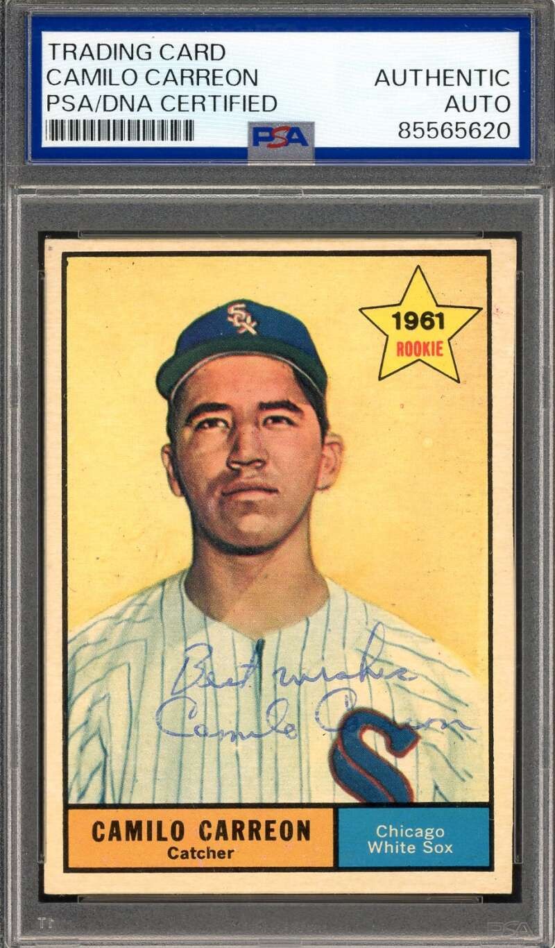 Camilo Carreon PSA DNA Signed 1961 Topps Rookie Autograph