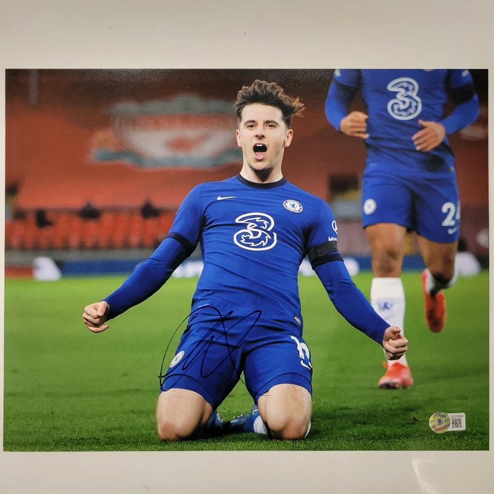 Mason Mount signed Chelsea 11x14 photo #5 England autograph (B) Beckett BAS Holo