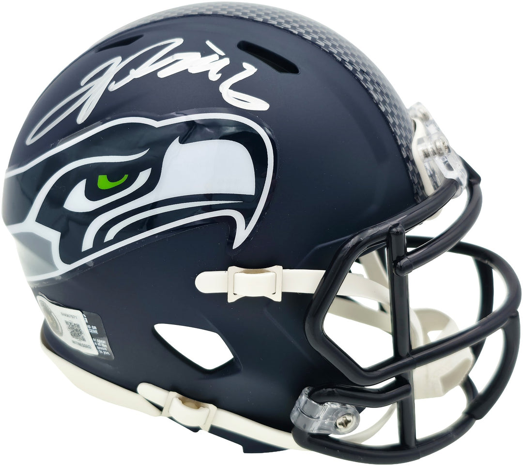 Jadarian Price Signed Seahawks Blue Speed Mini Helmet BAS Witness