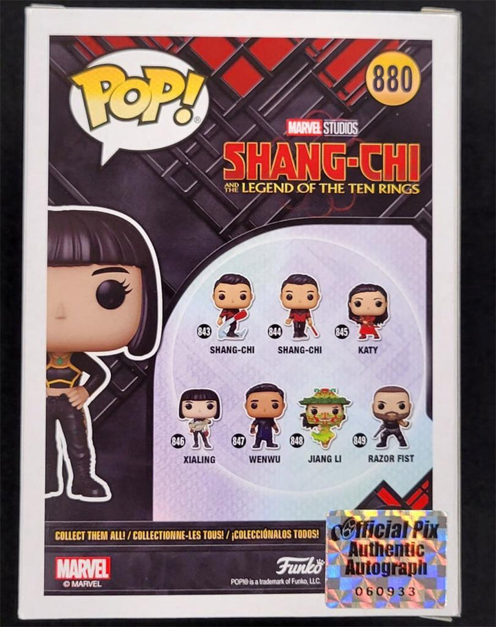 Meng'er Zhang signed Marvel Xialing Funko Pop! Shang-Chi autograph Beckett BAS
