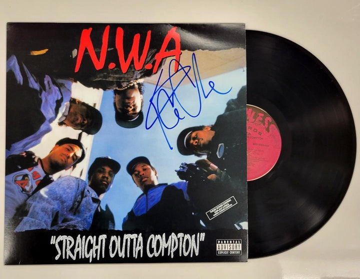 Ice Cube signed N.W.A. NWA Straight Outta Compton vinyl record LP Beckett BAS