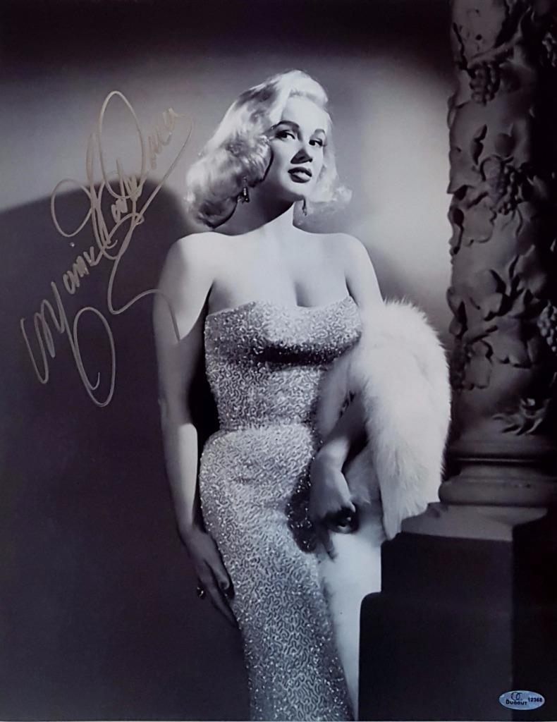 Mamie Van Doren Signed 11x14 Photo Playboy Playmate OC Dugout Hologram N Auto