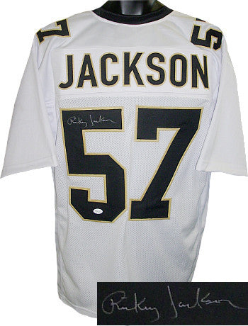 Rickey Jackson signed White TB Custom Stitched Pro Style Football Jersey XL- JSA