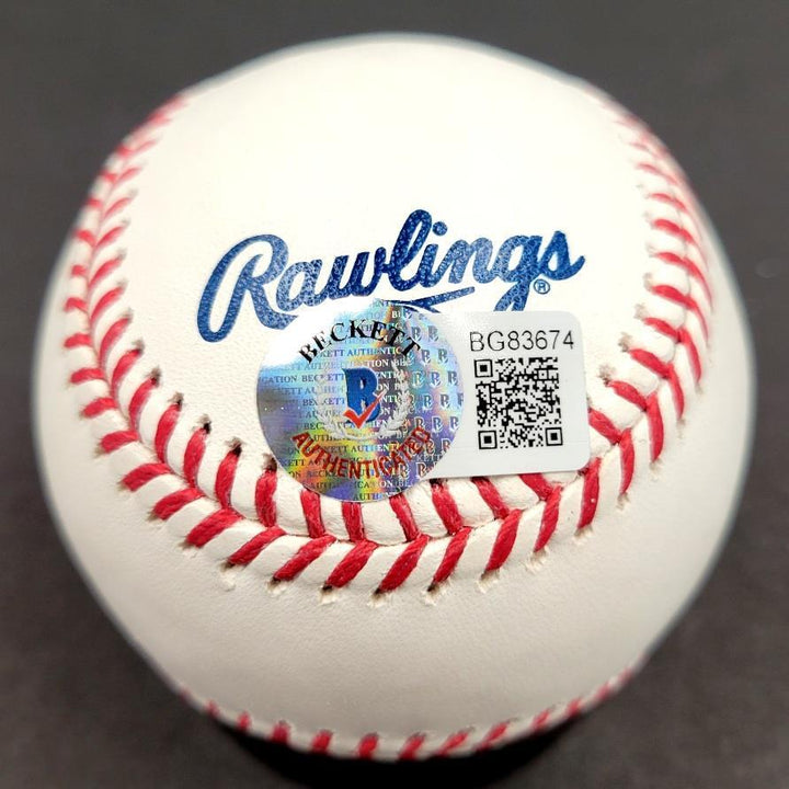 David Ortiz signed HOF 22 Hall of Fame Logo Baseball autograph Beckett BAS Holo