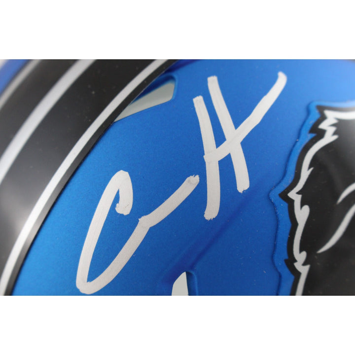 Aidan Hutchinson Autographed Detroit Lions Spd 24 Alt Mini Helmet Beckett 49110