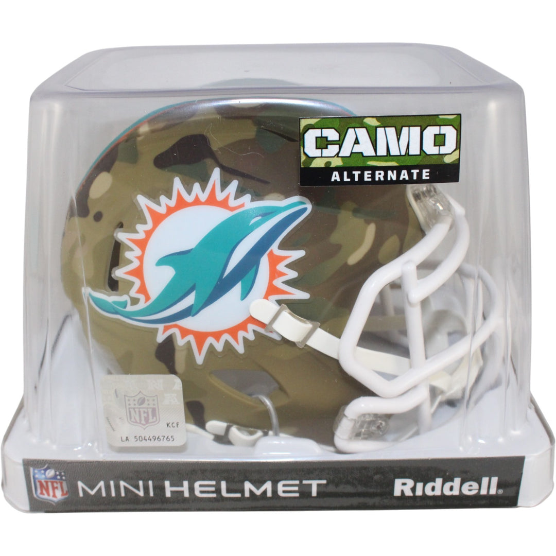 Miami Dolphins Riddell New In Box Rare Limited Edition Camo Mini Helmet 31291