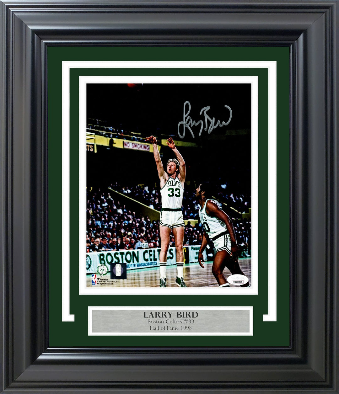 Larry Bird Signed Framed 8x10 Photo Boston Celtics JSA