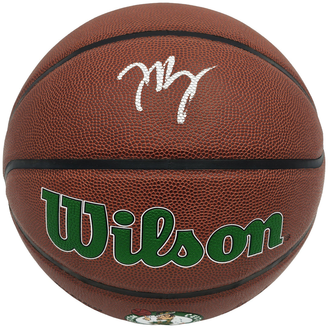 Jaylen Brown Signed Composite Leather Boston Celtics Logo Basketball Beckett Wit