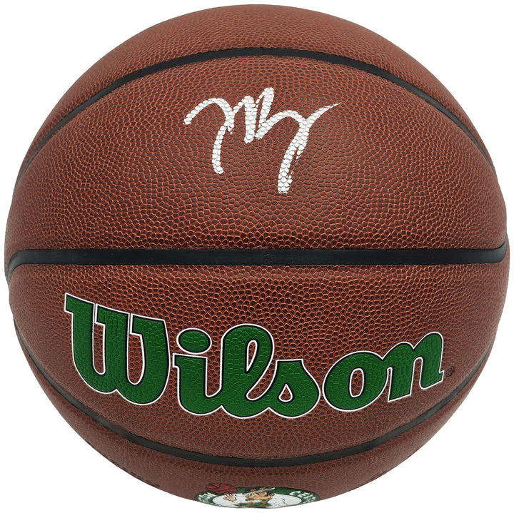 Jaylen Brown Signed Composite Leather Boston Celtics Logo Basketball Beckett Wit