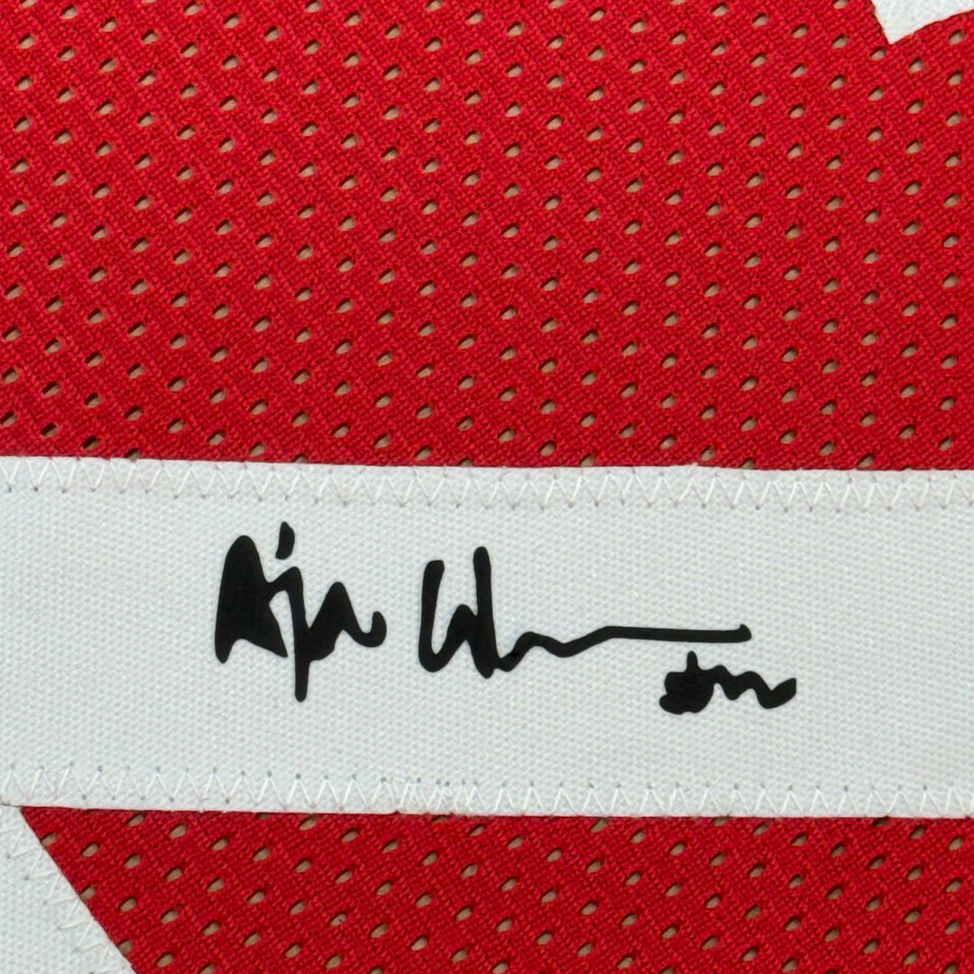 Framed Facsimile Autographed A'ja Wilson 33x42 Red Reprint Laser Auto Jersey