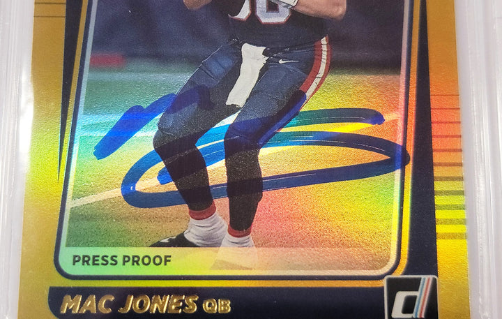 Mac Jones Signed 2021 Donruss Gold Press Proof Premium RC 255 BGS 9.5 Sig 10 BAS