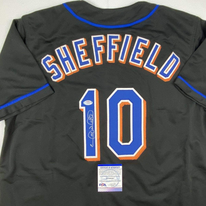 Autographed/Signed Gary Sheffield New York Black Jersey PSA/DNA COA