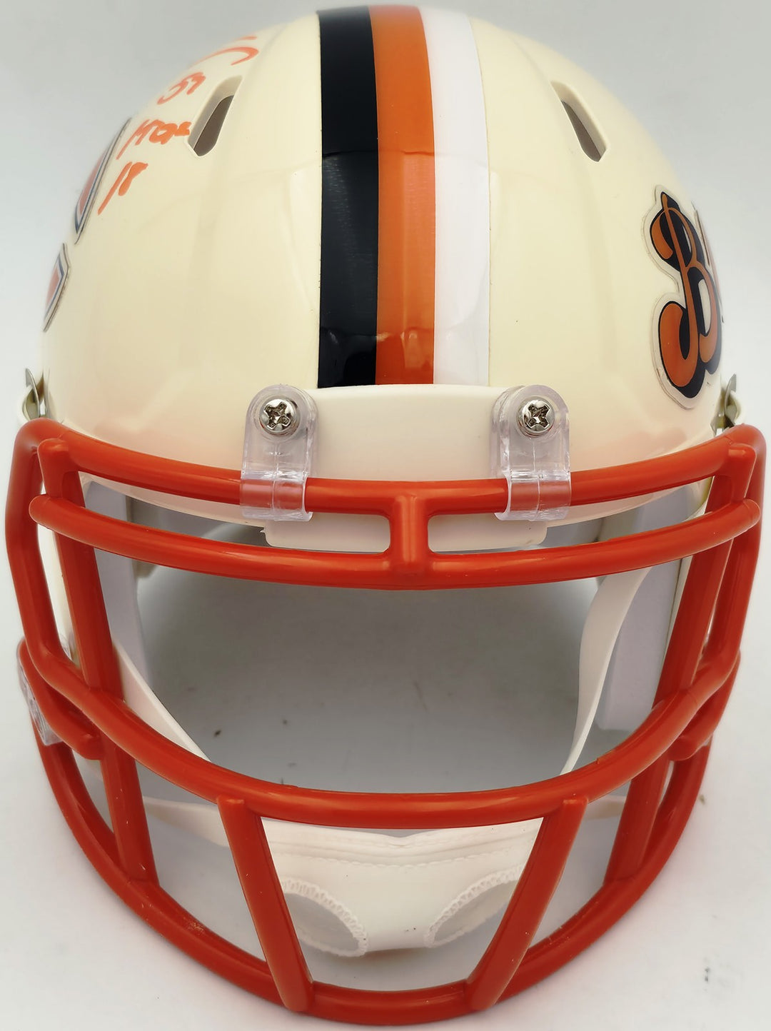 Brian Urlacher Signed Bears Cream Retro Mini Helmet HOF 18 Beckett