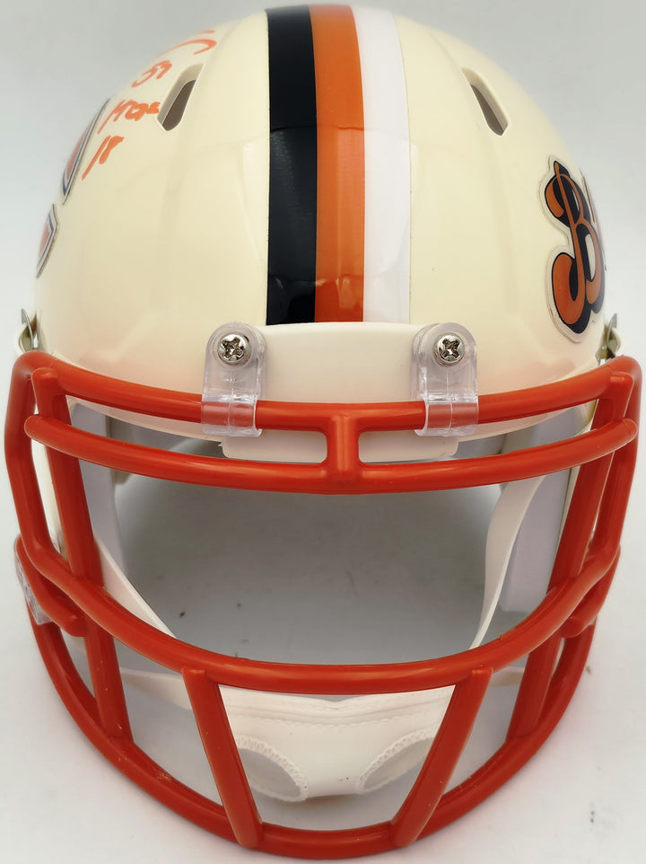 Brian Urlacher Signed Bears Cream Retro Mini Helmet HOF 18 Beckett