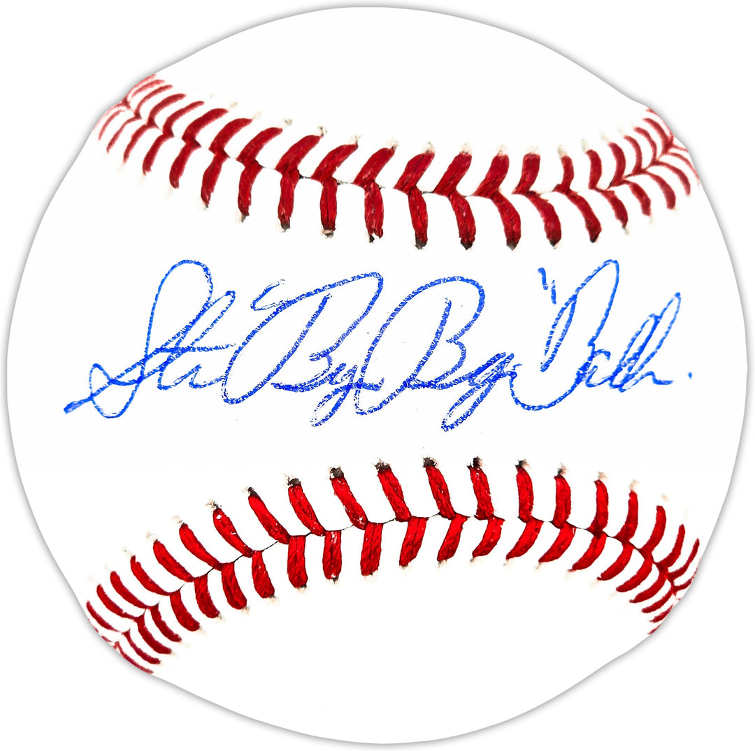 Steve Balboni Signed Official MLB Baseball Yankees "Bye Bye" Beckett Witness
