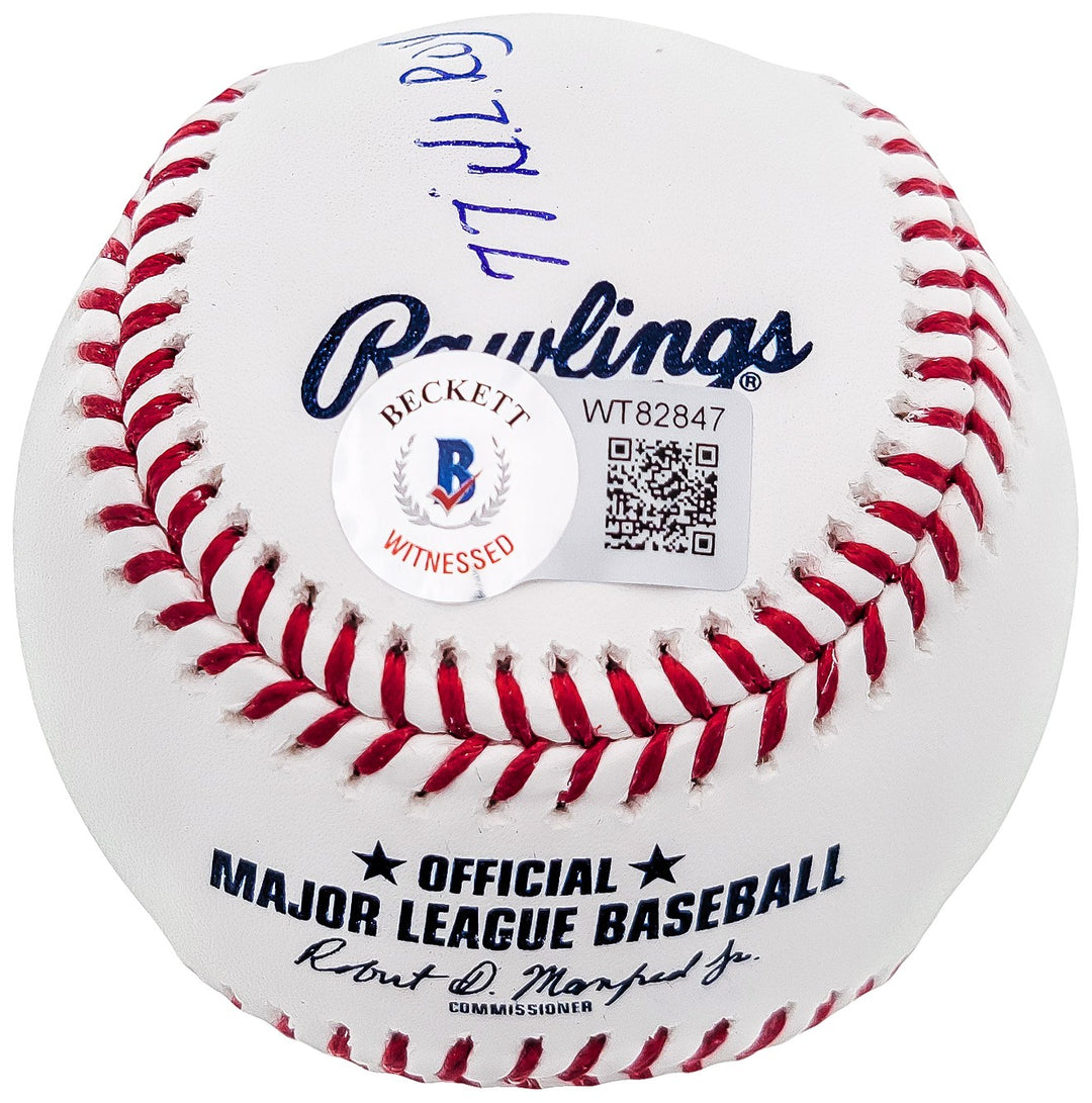 Andre Dawson Signed MLB Baseball Montreal Expos Statball 6 Stats Beckett