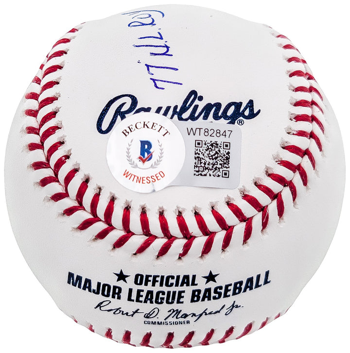Andre Dawson Signed MLB Baseball Montreal Expos Statball 6 Stats Beckett