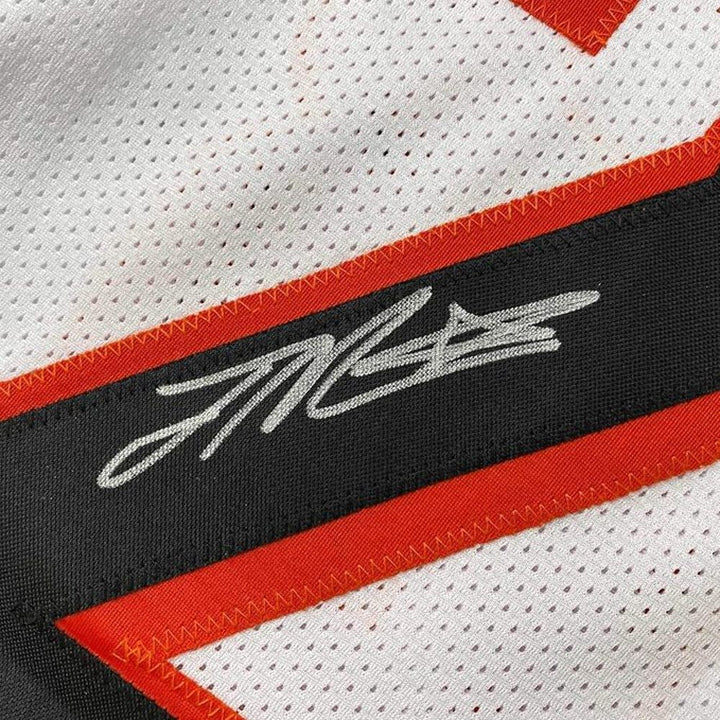 Framed Autographed/Signed Joe Mixon 35x39 Cincinnati White Jersey JSA COA