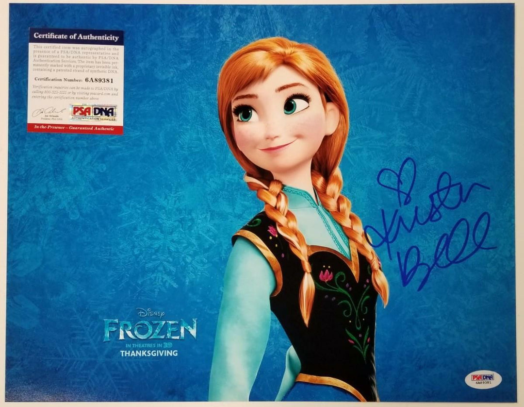 Kristen Bell signed Disney's Frozen Anna 11x14 Photo #1 Autograph ~ PSA COA