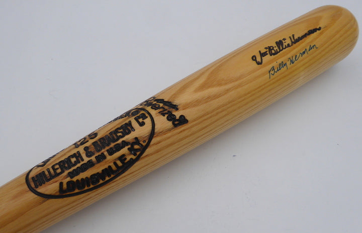 Billy Herman Autographed Louisville Slugger Bat Red Sox, Dodgers Beckett BM00452