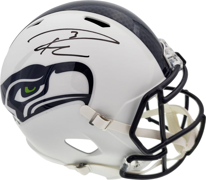 Russell Wilson Signed Seahawks Flat Matte White Full Size Speed Replica Helmet
