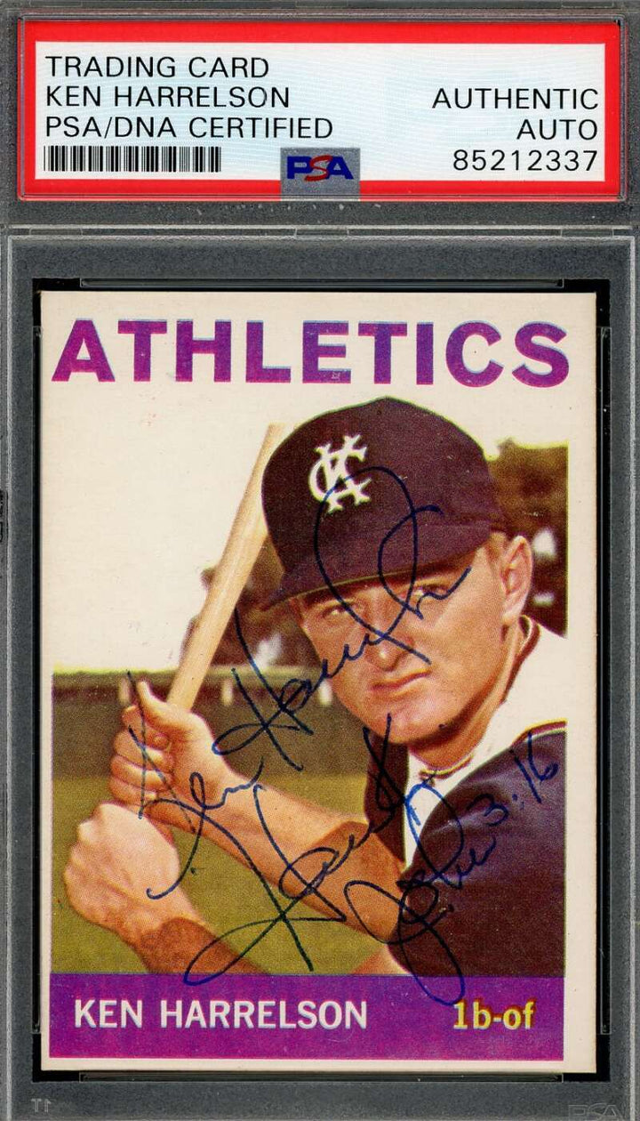 Ken Hawk Harrelson PSA DNA Signed 1964 Topps Rookie Autograph