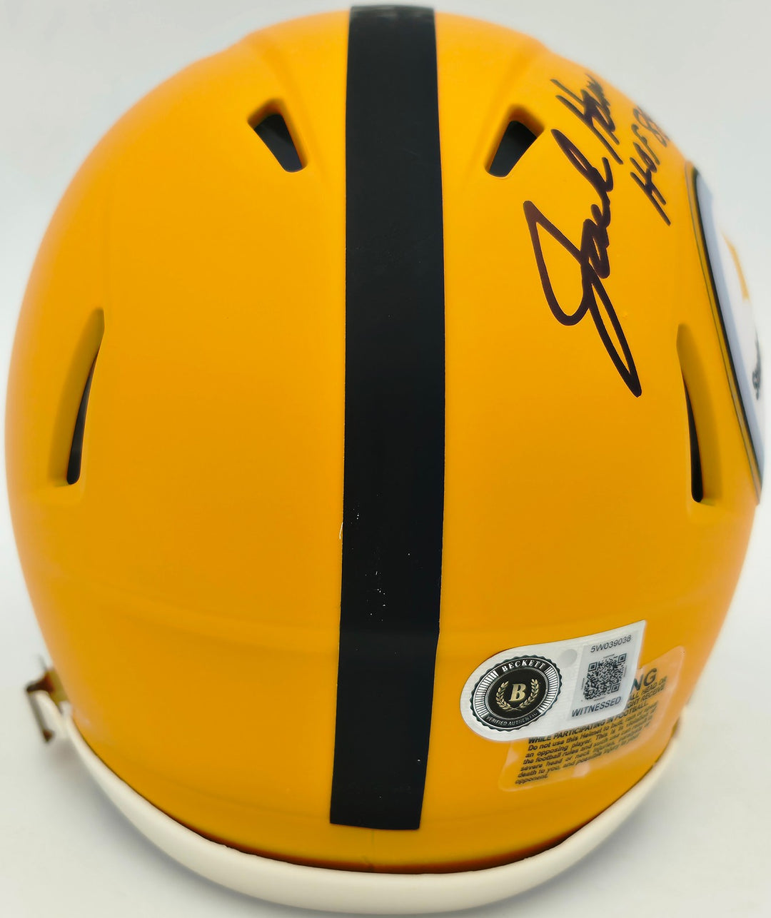 Jack Ham Signed Pittsburgh Steelers Yellow 2025 Alternate Speed Mini Helmet