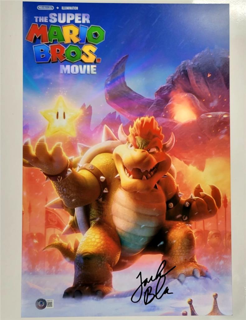 Jack Black signed Super Mario 12x18 photo Bowser Voice autograph ~ Beckett BAS