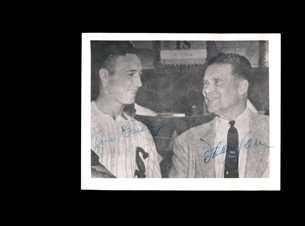Jim Busby Frank Lane JSA Coa Signed Vintage 4x5 1950`s White Sox Original Photo