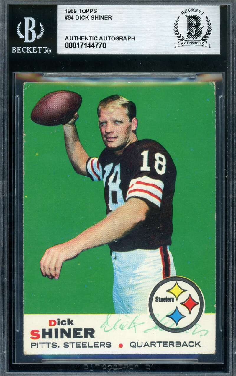 Dick Shiner Beckett BAS Vintage Signed 1969 Topps Rookie Autograph