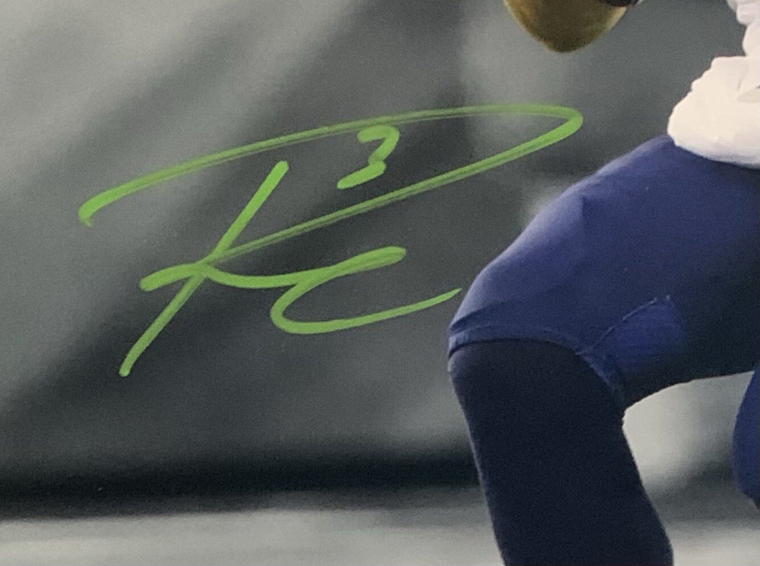 Russell Wilson signed 8x10 spotlight photo framed Seahawks Authenticated Holo